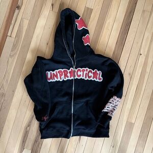 Unpractical Full Zip "Bred" Hoodie Adult XS